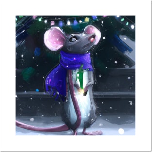 Cute Rat Drawing Posters and Art